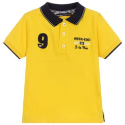 Week-end à La Mer Boys Yellow Jersey Polo Shirt