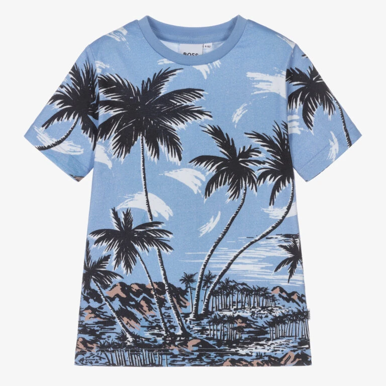 Casual Wear Co Shop -Casual Wear Co Shop boss boys blue tropical print cotton t shirt 504500 b89d4d981fe194f917908ecb38a5c2c73c3d53dd 768x768 1